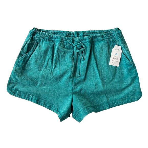 Time And Tru Women's Teal Drawstring Shorts‎ with Elastic Waistband & Pockets S - Picture 7 of 7